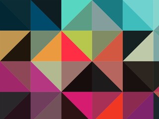 Obraz premium cyan blue red magenta geometric shapes abstract background
