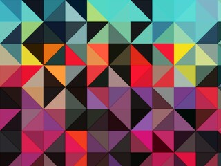 Obraz premium cyan blue red magenta geometric shapes abstract background