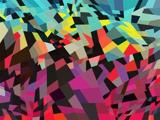 cyan blue red magenta geometric shapes abstract background