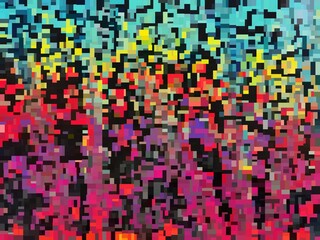 cyan blue red magenta geometric shapes abstract background