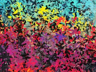 Obraz na płótnie Canvas cyan blue red magenta geometric shapes abstract background