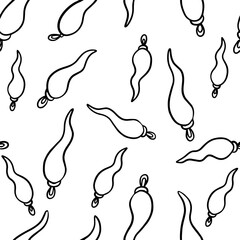 corno portaportuna pattern seamless cornetti lines vector