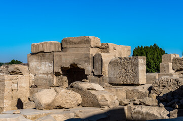 It's Reamins of the Karnak temple, Luxor, Egypt (Ancient Thebes with its Necropolis). UNESCO World Heritage site