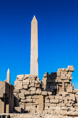 It's Reamins of the Karnak temple, Luxor, Egypt (Ancient Thebes with its Necropolis). UNESCO World Heritage site