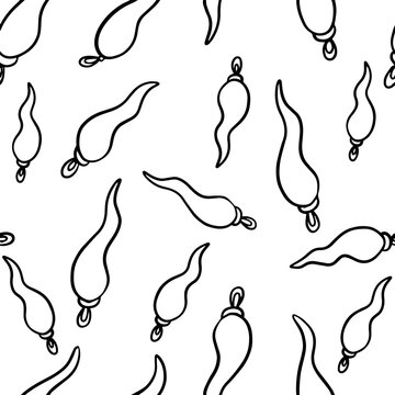 corno portaportuna pattern seamless cornetti lines vector