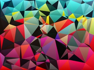 Fototapeta premium cyan blue red magenta geometric shapes abstract background