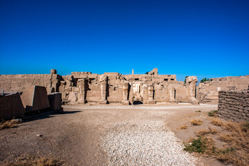 It's Remains of the Karnak temple, Luxor, Egypt (Ancient Thebes with its Necropolis). UNESCO World Heritage site