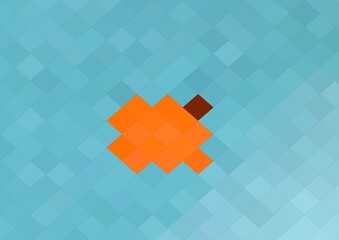 Obraz premium cyan blue orange geometric shapes abstract background