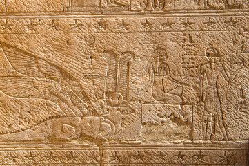 It's Hieroglyphs of the Temple of Hibis, the largest and most well preserved temple in the Kharga...