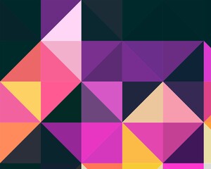 Fototapeta premium magenta purple pink orange geometric shapes abstract background