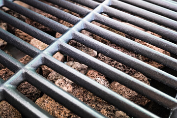 New gas barbecue, brand new, unworn, with volcanic stone grill.