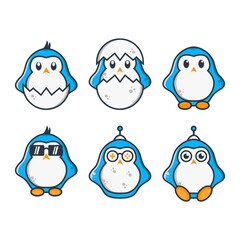 Cute penguin mascot design