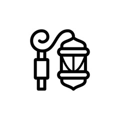 garden lamp icon line art design