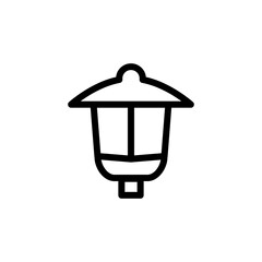 garden lamp icon line art design