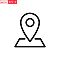 Pin location line art style vector. EPS 10
