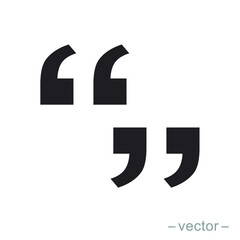Set of quote mark, quotes icon vector sign design