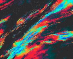 red magenta orange cyan blue geometric shapes abstract background