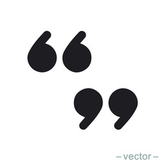 Set of quote mark, quotes icon vector sign design