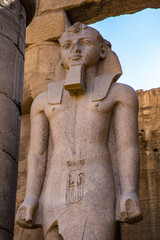 It's Colossus inside Luxor Temple, a large Ancient Egyptian temple, East Bank of the Nile, Egypt....