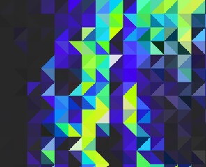 neon green blue geometric shapes abstract background
