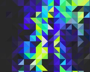 Obraz premium neon green blue geometric shapes abstract background