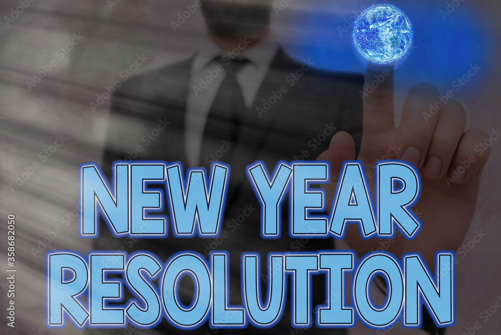 Poster handwriting text writing new year resolution. conceptual photo listing of goals and change with dete