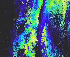 neon green blue geometric shapes abstract background