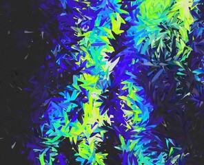 Fototapeta na wymiar neon green blue geometric shapes abstract background