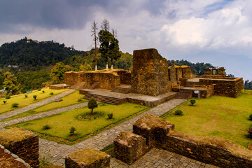 Fototapeta na wymiar Ruins of Royal Palace of Rabdentse, the second capital of the former Kingdom of Sikkim