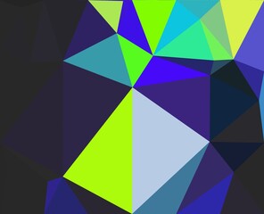 neon green blue geometric shapes abstract background