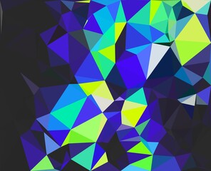 neon green blue geometric shapes abstract background