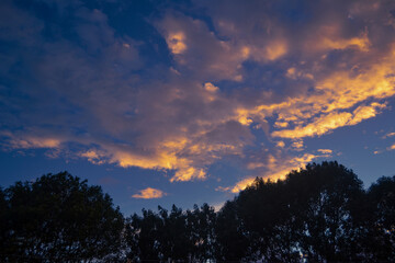 sunset in the sky