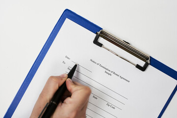 Filling and Signing Notice of Termination of Rental Agreement Sample