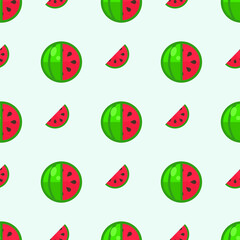 Seamless vector repeat pattern of melons for wrapping paper, wallpaper or textile background