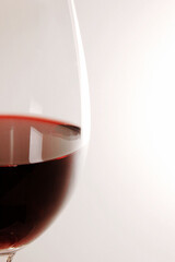 Wine glass containing red wine