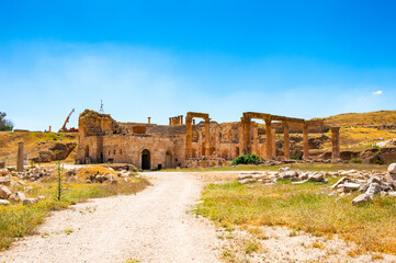 It's North Theater, Ancient Roman city of Gerasa of Antiquity , modern Jerash, Jordan