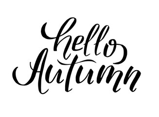 lettering hello autumn