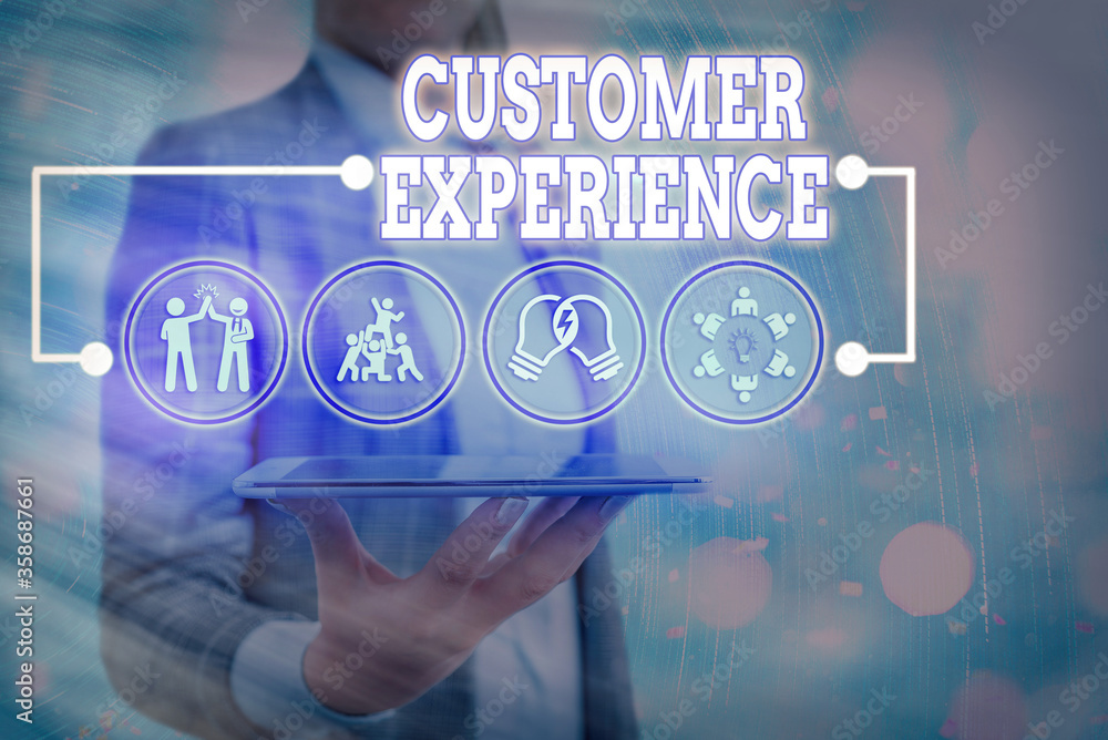 Poster text sign showing customer experience. business photo text phrase to describe relationship user has 