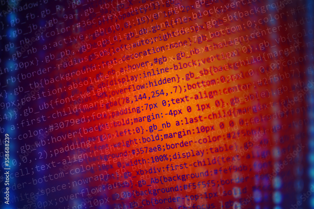 Poster program code on a monitor