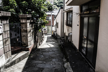 Fototapeta na wymiar 長崎の古い街並み・路地_04