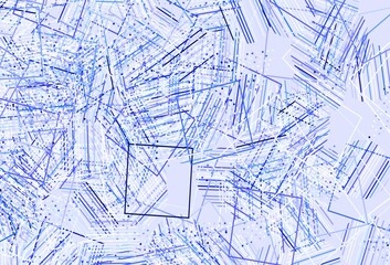 Light Purple vector background with polygonal style with circles.