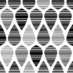 Teardrop Black and White Pattern