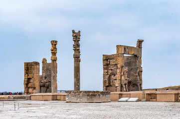 It's Ruins of the ancient city of Persepolis, Iran. UNESCO World heritage site