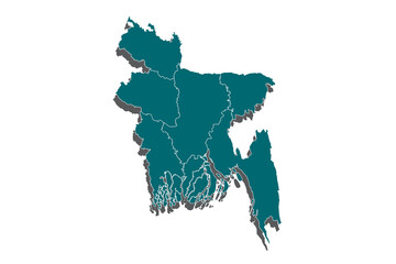 bangladesh map - blue pastel graphic background . Vector illustration eps