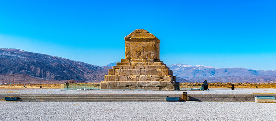 It's Tomb of Cyrus the Great, the burial place of Cyrus the Great of Persia. Pasargadae, UNESCO World Heritage Site.