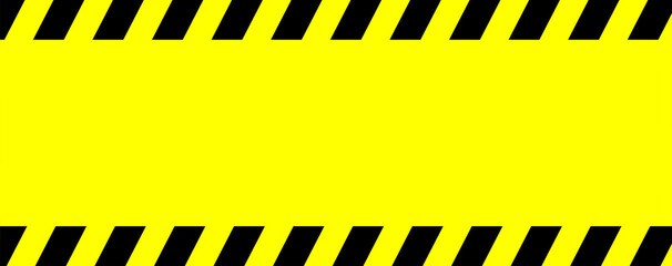 Under construction website page with black and yellow striped borders