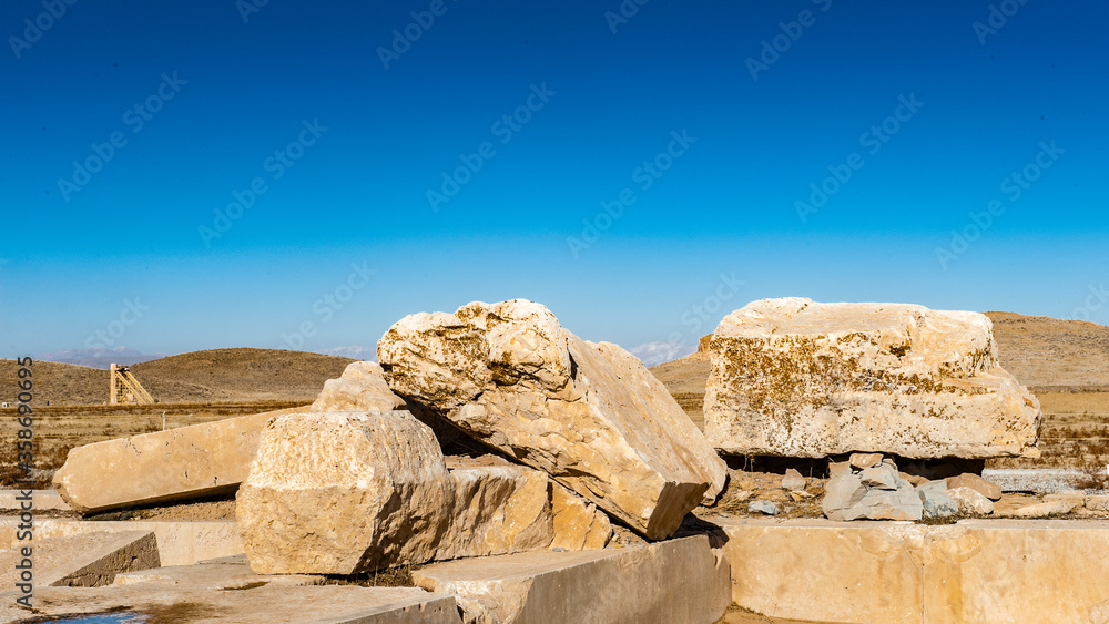 Wall mural It's Ruins of the Ancient Persian city of Pasargad, Iran. UNESCO World Heritage