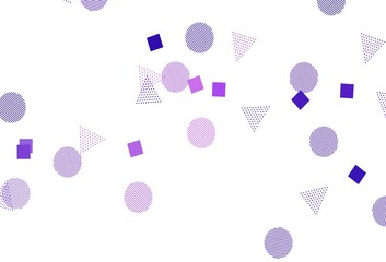 Light Purple, Pink vector background with polygonal style with circles.