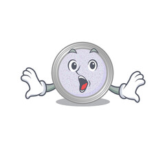 Glitter eyeshadow mascot design concept having a surprised gesture