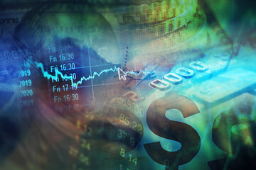 Eschange data. Finance concept.